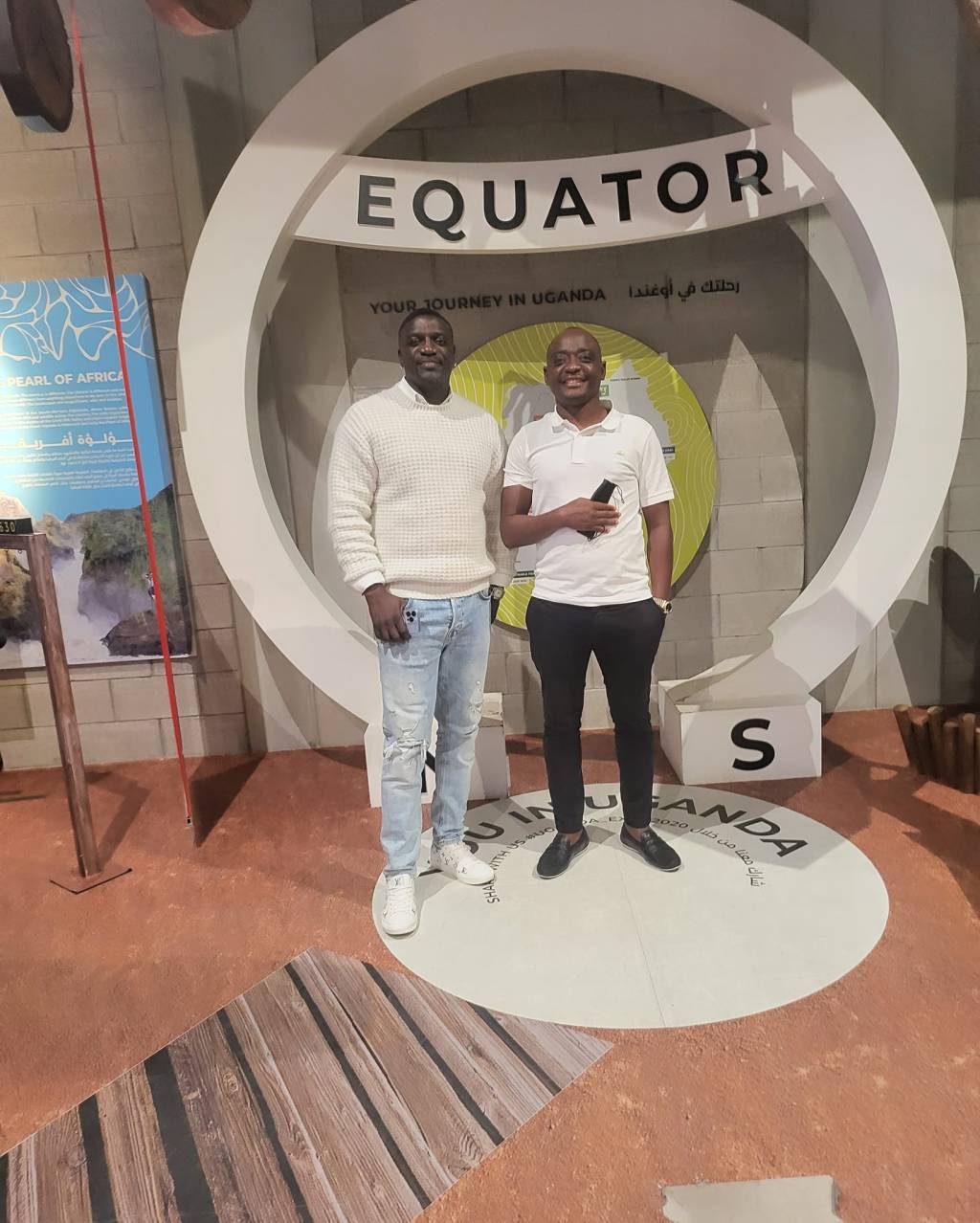 Business Partnership? City Tycoon Hamis Kiggundu Meets Uganda’s Future Investor Singer Akon At Dubai Expo Ugandan Pavilion