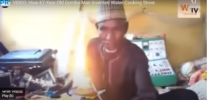 Nigerian Man Invents Stove That Uses Only Water To Cook