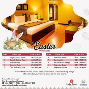 Easter Bonanza! Speke Resort Munyonyo Slashes Accommodation Rates To Half Board Basis Ahead Of Easter Weekend