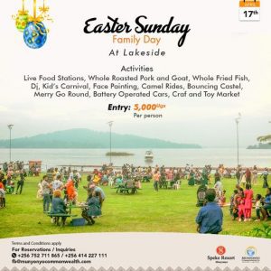 Have You Got Easter Plans? Speke Resort Munyonyo Has Got The Parfect Plan For You With Easter Sunday Family Day Out At Only UGX 5k