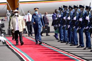 Museveni Arrives In Kenya Ahead Of Signing Treaty To Admit DRC Into East African Community