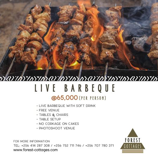 Come With Your Family, Have Fun& Make Memories With Live BBQ At Only UGX 65k -Says Forest Cottages