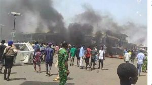 Two Banks Set On Fire As Riots Erupt In Nigeria Over Cash Shortages