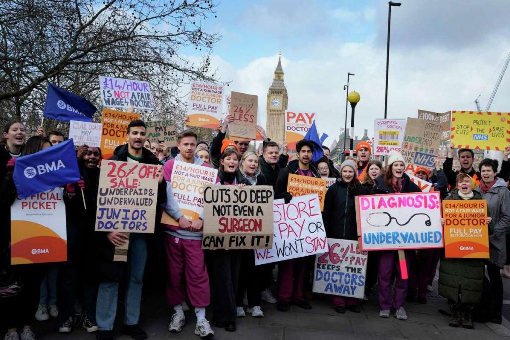 Thousands Of Doctors Across England Kick Off Strike Over Inadequate Salaries