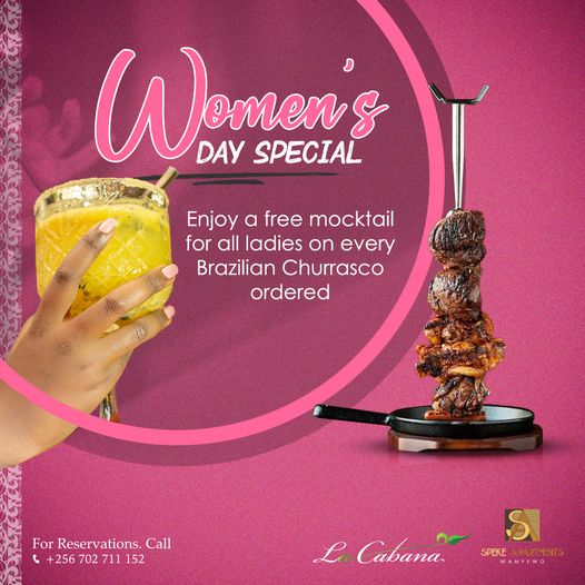 Women's Day Special! Join Us As We Toast & Celebrate All Women With Free Mocktails On Every Brazilian Churrasco Meat Order -La Cabana Restaurant Says