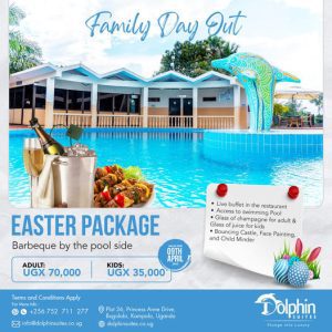 Ready For Easter? Pass By Dolphin Suites Bugolobi Tomorrow With Your Family & Enjoy Barbeque By The Pool Side Among Other Massive Offers