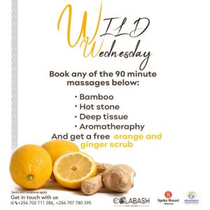 Wild Wednesday! Book A 90- Minute Massage & Get Free Orange & Ginger Scrub Every Wednesday- Says Speke Resort