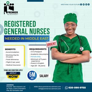 Premier Recruitment Announces Jobs With Attractive Salaries For Registered General Nurses In Middle East