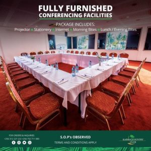 Whether Grand Or Small, Elevate Your Business Meetings With Our Executive Board Rooms & State-Of-The-Art Conference Facilities- Kabira Country Club Says