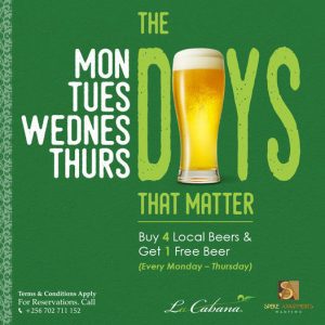 Evening Plot Sorted! Pass By With Friends And Buy 4 Local Beers To Get 1 Free Every Monday To Thursday -Says La Cabana Restaurant