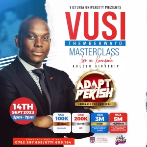 Victoria University To Host Prominent Entrepreneur Vusi Thembekwayo For A Masterclass At Kololo Airstrip