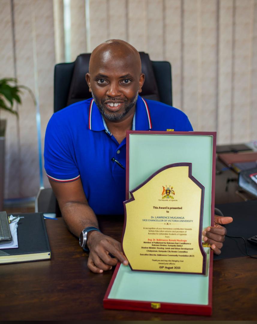Victoria University Vice Chancellor Dr Muganga Awarded For His Contributions In Advancing Tertiary Education Reforms