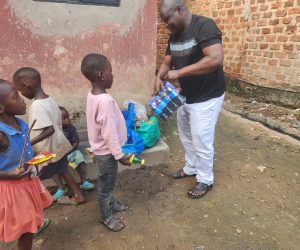 Sulaiman Bukenya's Compassionate Soul Of Generosity And Care: Disadvantaged Children In Kamwokya Receive Relief Items